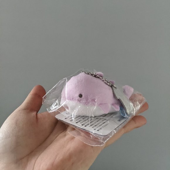 San-x Jinbesan Purple Shark Friend Keychain Plush - Picture 1 of 4